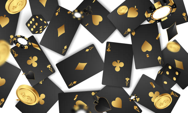istock Casino Luxury vip invitation with confetti Celebration party Gambling banner background. 1262609092