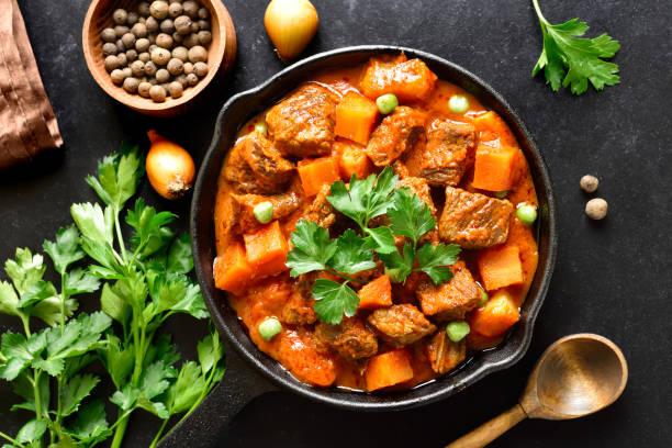 istock Beef stew with potatoes in tomato sauce 1262610292