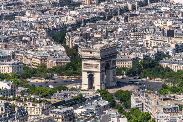 istock Roads around the Arc de Triomphe in Paris 1262610422