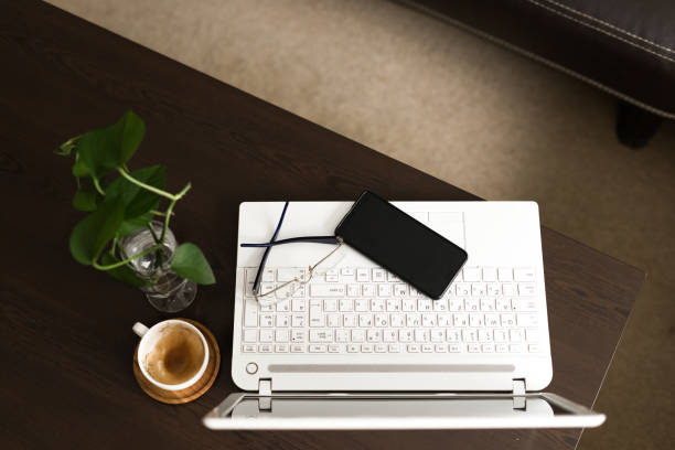 istock Laptop in a home office 1262615215
