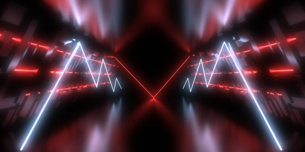 istock 3D abstract background with neon lights. neon tunnel .3d illustration 1262618323