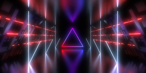 istock 3D abstract background with neon lights. neon tunnel .3d illustration 1262618326