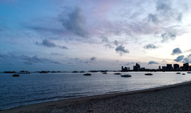 istock pattaya sun rise at pattaya beach. 1262619484