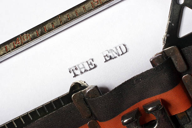 istock THE END written or typed oton old typewriter 126262517