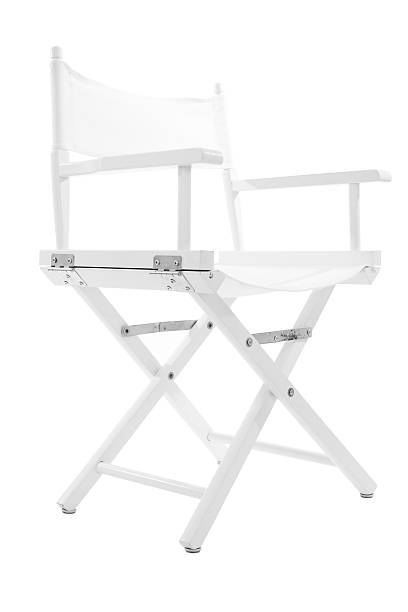 istock White directors chair on white background with path 126262530