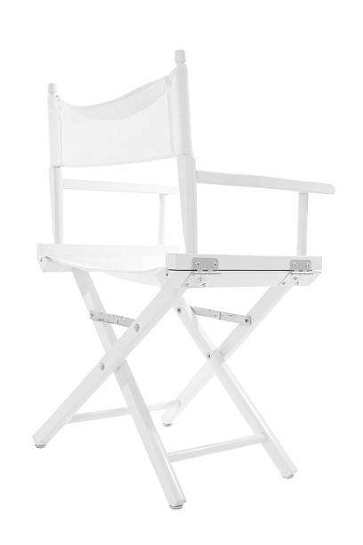 istock White directors chair on white background with path 126262588