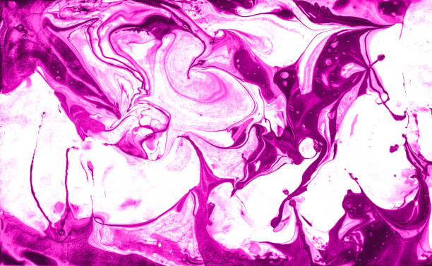 istock White Acrylic Classic Ebru, Splash Abstract . Pastel Geometric Hand Painted Dye, Fluid Acrylic Effect, Magenta Fuchsia Paint  ,Purple Dyed Ink Stains. 1262639623