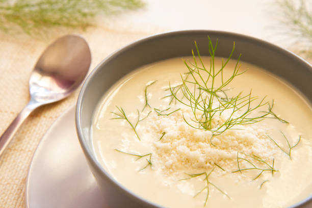 istock Delicious Fennel soup with cheese. 1262650225