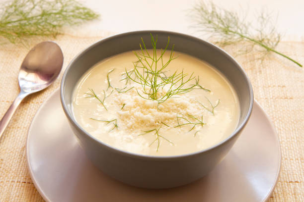 istock Delicious Fennel soup with cheese. 1262651311