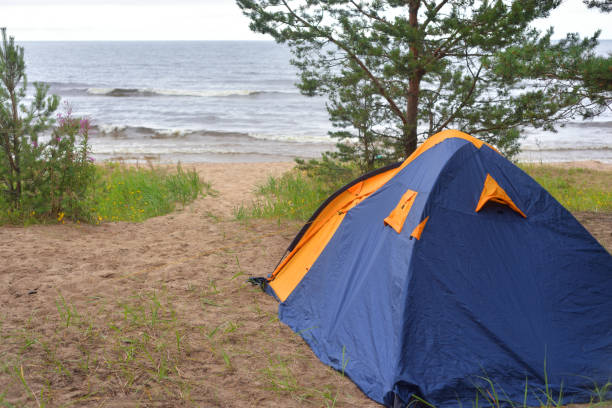 istock Camping tent by the sea. 1262651843