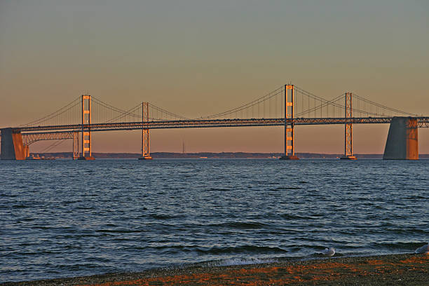 istock Chesapeake Bay Bridge at sunset - scenic 126265692