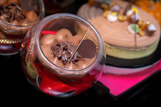 istock Chocolate moussChocolate mousse desert topped with dark chocolatee desert 1262663932