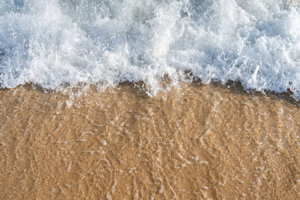 Sea water on the beach, sand and water