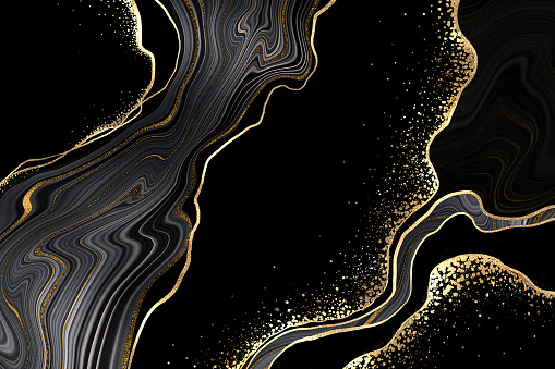 fondo abstracto de ágata negra con venas doradas, piedra artificial pintada falsa, textura de mármol, lujosa superficie de mármol, ilustración digital marmoling photo