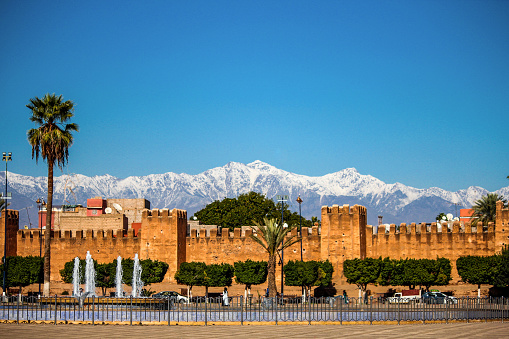 Panoramic view Taroudant's tower, one of the historical cities in morocco