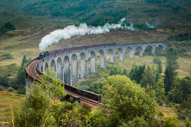 istock Steam Train on the Glenfinnan Viaduct 1262679848