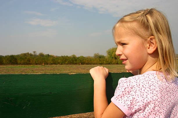 istock Little girl on a hayride 126267996