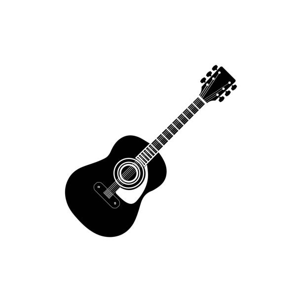 ilustrações de stock, clip art, desenhos animados e ícones de acoustic guitar music in trendy flat design - musica sertaneja