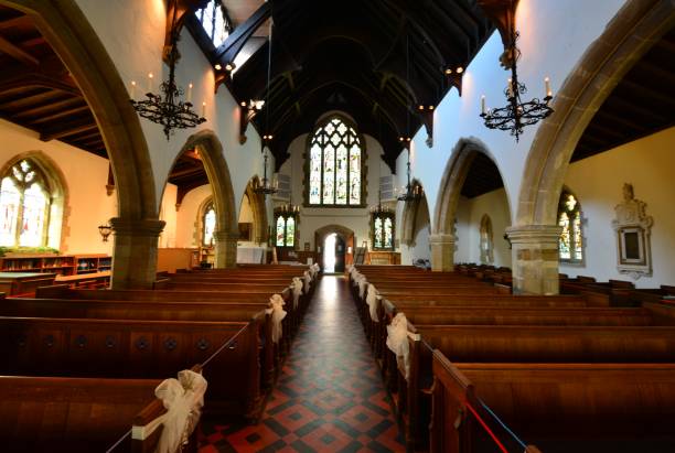 istock Inside of an English church. 1262681354