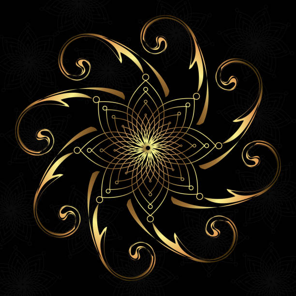 istock Abstract fractal background with a mandala. Beautiful abstract fractal for creative graphic design. Magic mandala. Abstract artwork. Digital graphic. abstract texture.  Beautiful flower background wallpaper. Elegant art. Bright color. Wave flow 1262682014