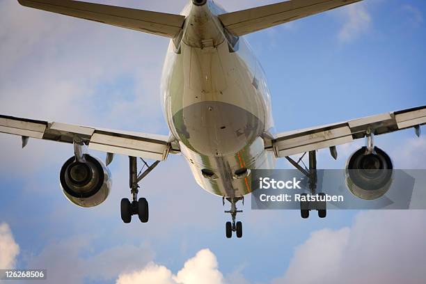 Landing - Fotografie stock e altre immagini di Aereo di linea - Aereo di linea, Aereo privato, Aeroplano