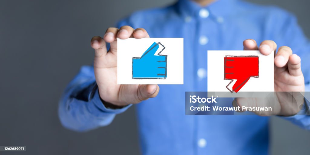 Like or dislike, Customer service experience and satisfaction survey concept Employee Stock Photo
