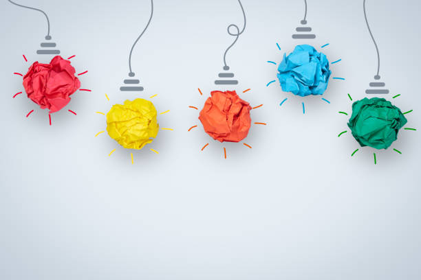 istock Creative idea, Concept idea and innovation with paper light bulb. 1262689095