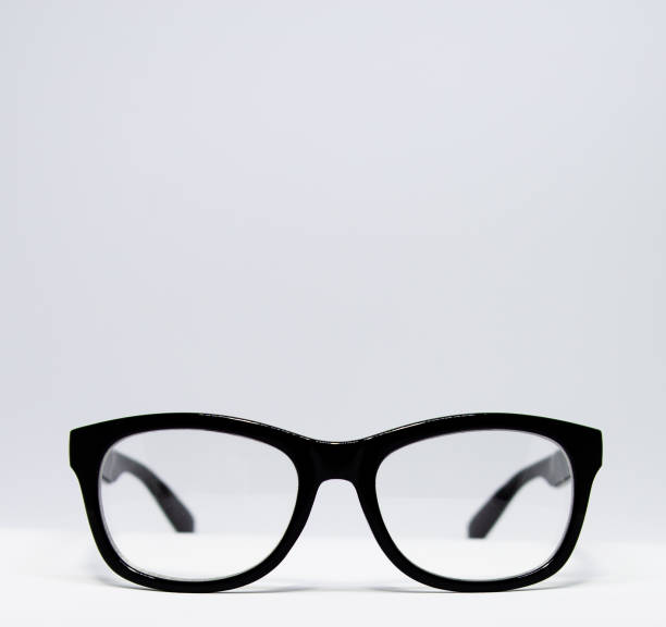 Black Glasses Black glasses isolated on the white background. horn rimmed glasses stock pictures, royalty-free photos & images