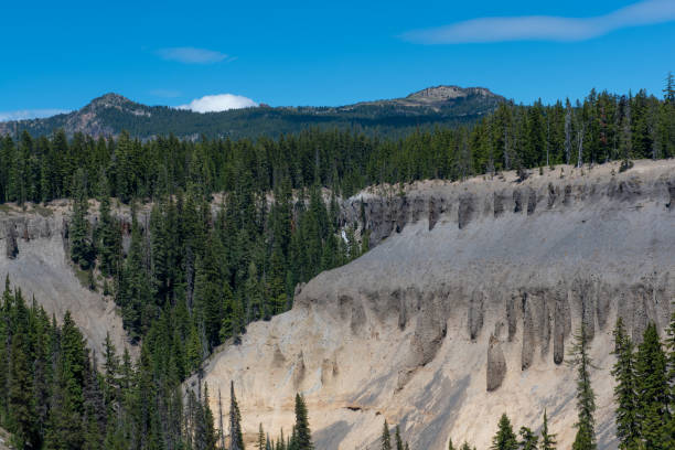 istock Fossilized steam at the Crater Lake National Park 1262693783