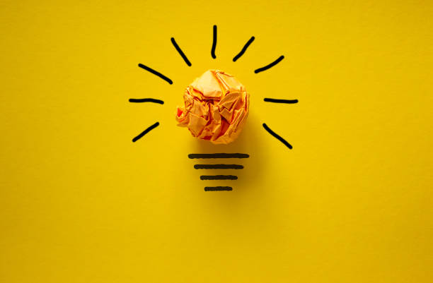 istock Idea and innovation concept image. Beautiful yellow background. 1262697426