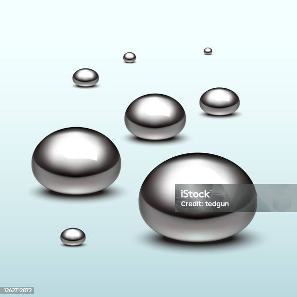 Bolle Liquide Di Mercurio - Immagini vettoriali stock e altre immagini di  Mercurio - Metallo - Mercurio - Metallo, Liquido, Cerchio - iStock