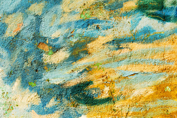 istock Abstract concrete, weathered with cracks and scratches. Landscape style. Grungy Concrete Surface. Great background or texture. 1262727779