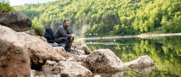 istock Fishing in nature on a sunny day 1262729490