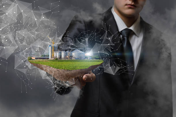 istock Concept of networking with the development of the agro-industrial complex. 1262739928
