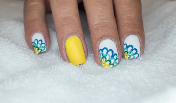 istock Flower Petal Nail Art Design 1262741017