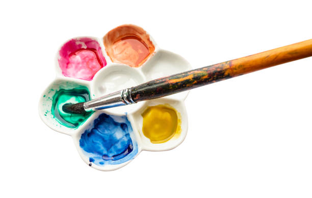 istock paintbrush is dipped in art ceramic palette 1262746140