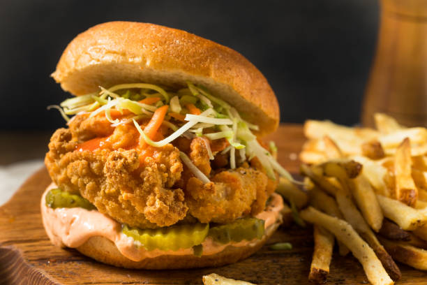 istock Homemade Spicy Fried Chicken Sandwich 1262754812