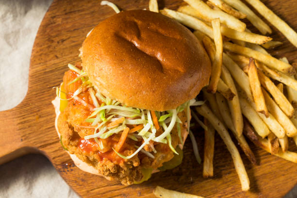 istock Homemade Spicy Fried Chicken Sandwich 1262755115