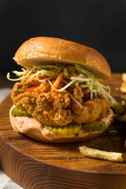 istock Homemade Spicy Fried Chicken Sandwich 1262755354