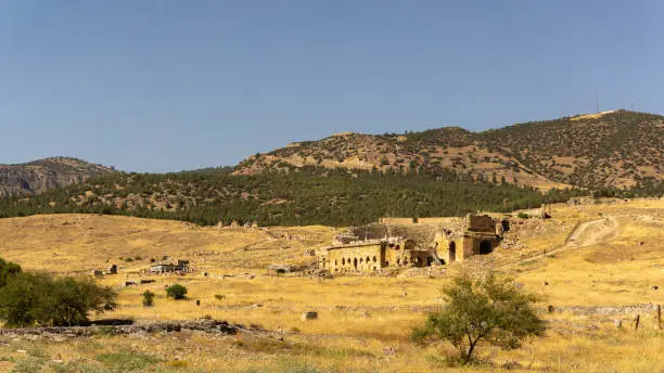 Photo of the majestic roman amphitheater in hierapolis, summer