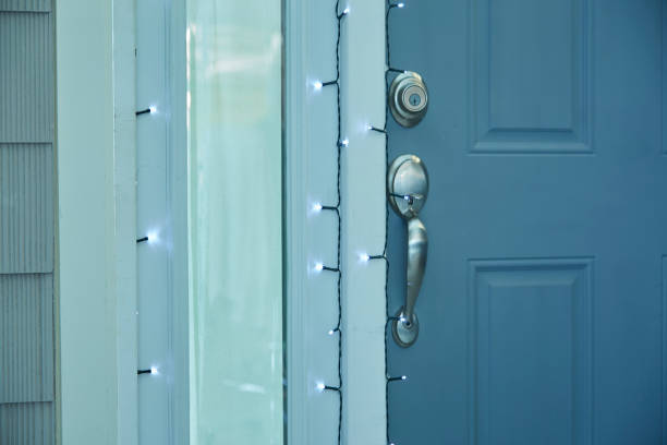 istock Small decorative lights on a porch. 1262765025