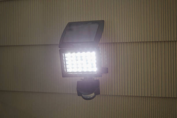 istock Security light on exterior of a house. 1262765168