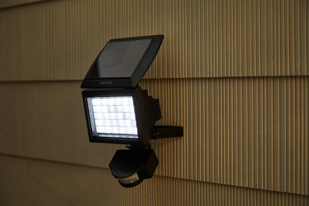istock Security light on exterior of a house. 1262765320