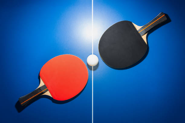 istock Top view black and red table tennis racket 1262768792