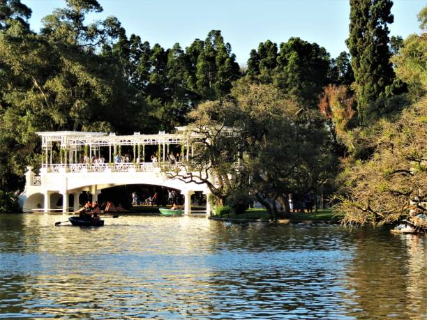 pessoas no parque palermo woods também conhecido como bosques de palermo. - buenos aires argentina palermo buenos aires south america - fotografias e filmes do acervo