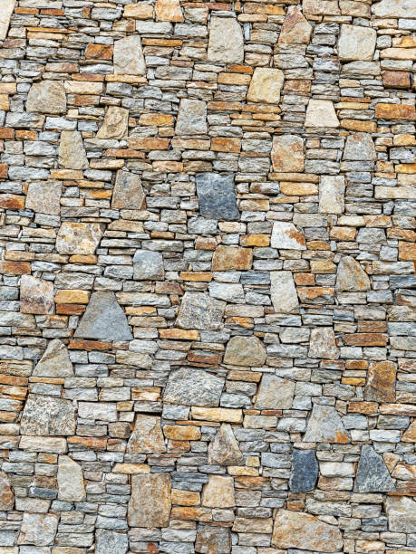 istock Wall built of natural stone. Can be used as background. Great background or texture. 1262770395