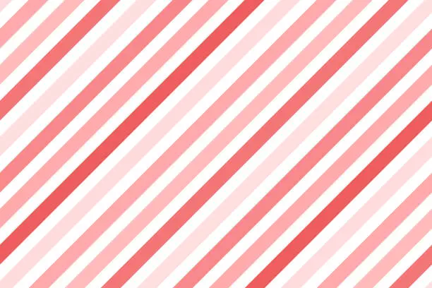 Vector illustration of Vector diagonal stripes pattern. Simple Christmas background