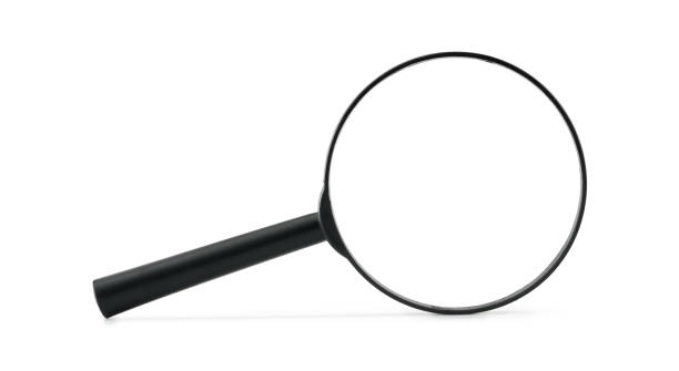Isolated of magnifying glass on white background