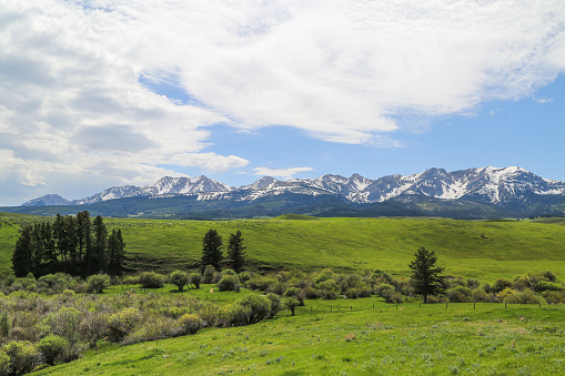 North side of the Bridger Mountain Range in southwest Montana