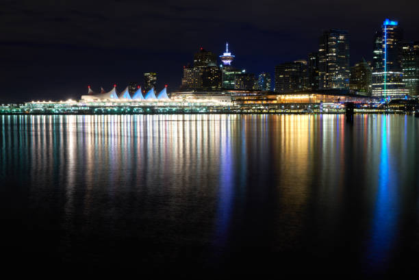 istock Vancouver Night Skyline Burrard Inlet 1262789015